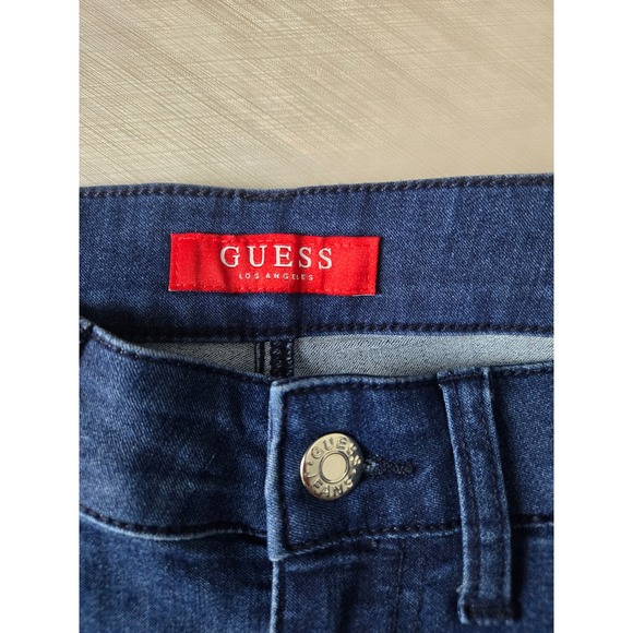 Guess Los Angeles Women High Rise Flare Jeans Dark Wash Blue Size 26 Q3OA51R4FL0 - Picture 8 of 9